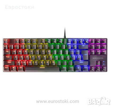 Механична клавиатура Mars Gaming MK80, геймърска клавиатура, RGB, Red Dust-Proof Switch, компактен 