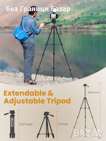 Нов TikTok YouTube влог комплект – статив, LED осветление и микрофон, снимка 7 - Чанти, стативи, аксесоари - 49268586