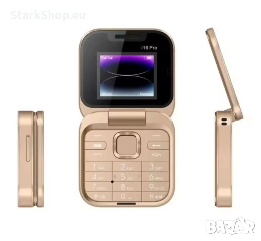 Сгъваем телефон i16 Pro Dual SIM 2G Flip Флип, снимка 3 - Телефони с две сим карти - 51420954
