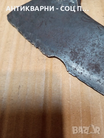 Соц Стар Ръчно Кован Дърводелски Инструмент Брадва Кривица. НОМЕР 503., снимка 6 - Антикварни и старинни предмети - 53446102