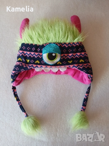 Шапка за Хелоуин - таласъм с рога и коса