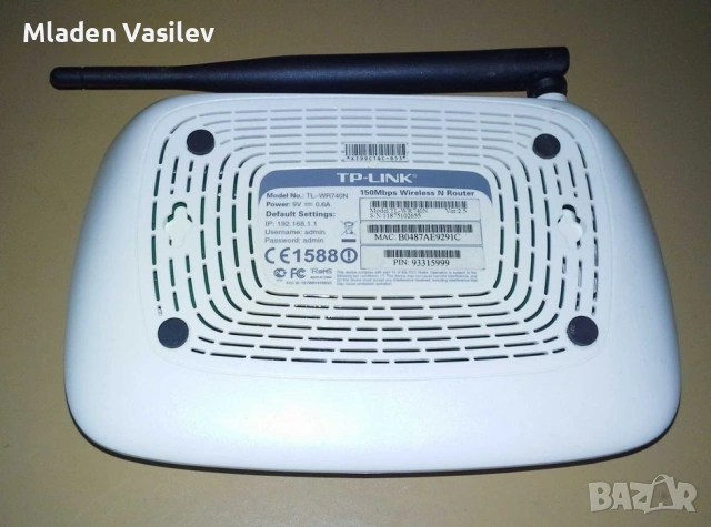 Wireless router Tp-link - TL WR 740N, снимка 2 - Рутери - 53480747