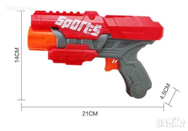 Детски пистолет играчка с гумени патрони , снимка 4 - Други - 42186668