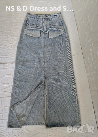 Дамска дълга дънкова пола , снимка 7 - Поли - 50211579