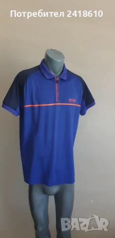 Hugo Boss 3/4 Zip Performance Stretch Mens Size L ОРИГИНАЛ! Мъжка Тениска!, снимка 3 - Тениски - 50876903