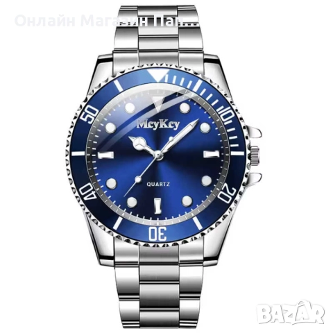 Мъжки кварцов часовник – модерен циферблат, бизнес и ежедневен стил, спортен дизайн, снимка 3 - Мъжки - 52348068