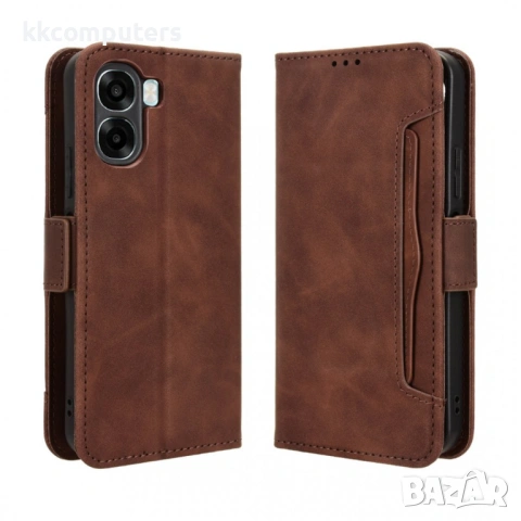 Кожен Калъф Портфейл за Oppo A6x 5G / A6x 4G - Множество Слотове, Джоб за Банкноти, Двоен Магнит, Св, снимка 5 - Резервни части за телефони - 53564083