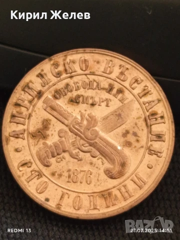 Рядка монета 1 лев 1976г. НРБ 100г. АПРИЛСКО ВЪСТАНИЕ за КОЛЕКЦИОНЕРИ 18528, снимка 10 - Нумизматика и бонистика - 51157577