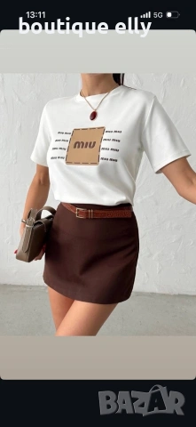 дамска тениска в черно и бяло