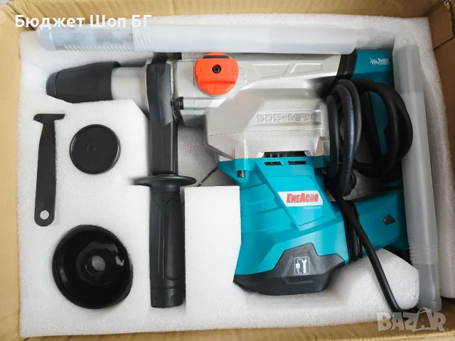 Перфоратор Къртач ENEACRO SDS-MAX 12 джаула, 1500W, 3 функции, антивибрационна дръжка, снимка 8 - Перфоратори - 56009670
