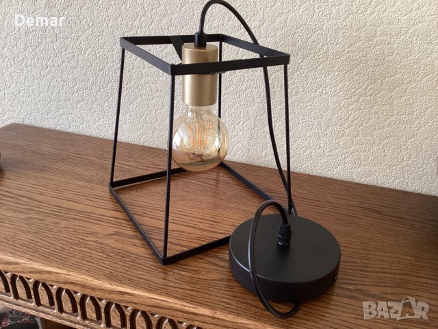 Декоративна висяща висяща таванна лампа с абажур в метална кутия, снимка 8 - Лампи за таван - 41947200