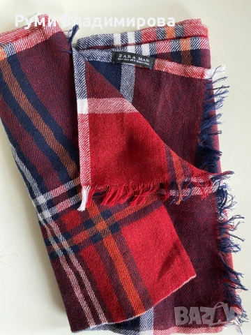 Мъжки, кариран шал от 100 % кашмир/ вълна, снимка 3 - Шалове - 48382070