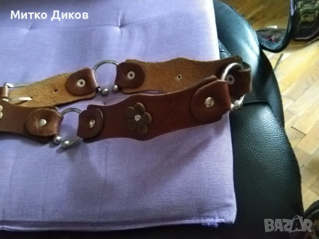 Колан Арт естествена кожа унисекс 111см ширина 3,8см, снимка 8 - Колани - 44391463