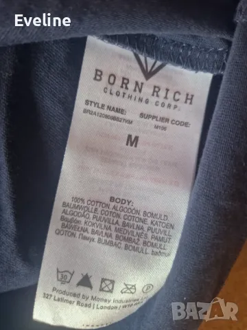 Тениска Born rich, London , снимка 3 - Тениски - 50208758