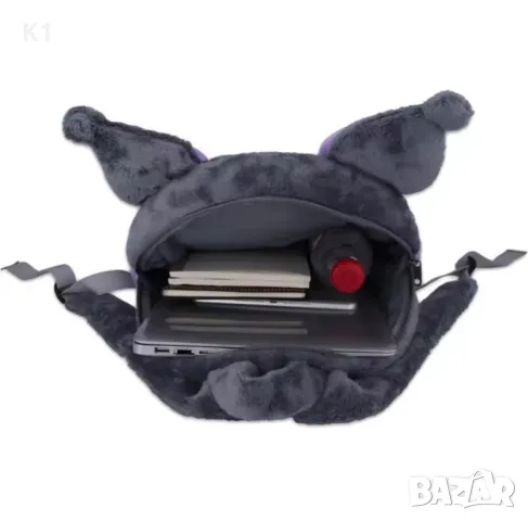 Голяма Плюшена Раница Куроми, Плюшена чанта Hello Kitty Kuromi , снимка 7 - Плюшени играчки - 49425440