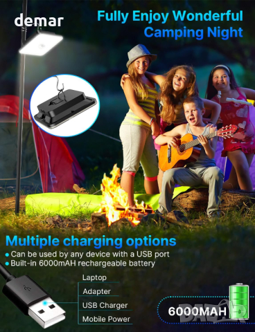 Mexllex 163LED охранителна лампа с отделен соларен панел, сензор за движение, USB,IP65, дистанционно, снимка 7 - Соларни лампи - 44762682