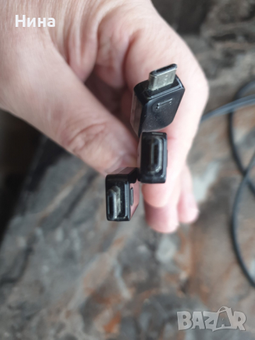 тройно мини USB за смарт телефон, снимка 3 - USB кабели - 36186856