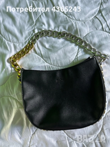 Дамска черна кожена чанта , снимка 5 - Чанти - 52611154