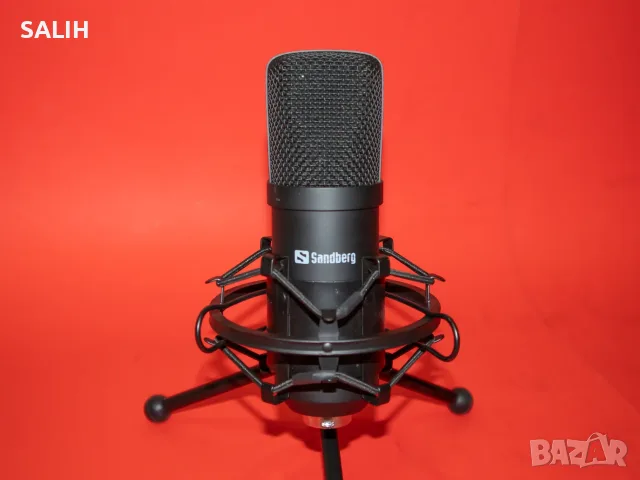 Sandberg 126-09 Кондензаторен USB Микрофон за Стрийминг, Гейминг, Подкаст и YouTube