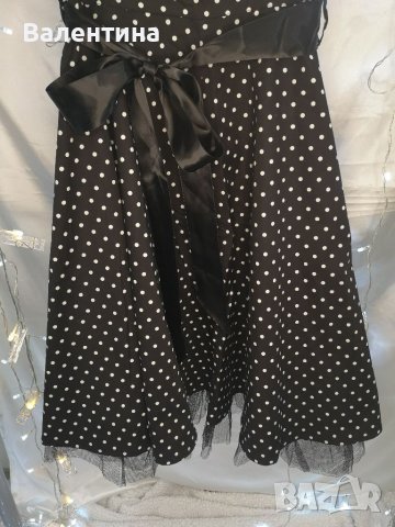 Намалена! Кокетна черна рокля с тюл, XL, снимка 3 - Рокли - 38821045