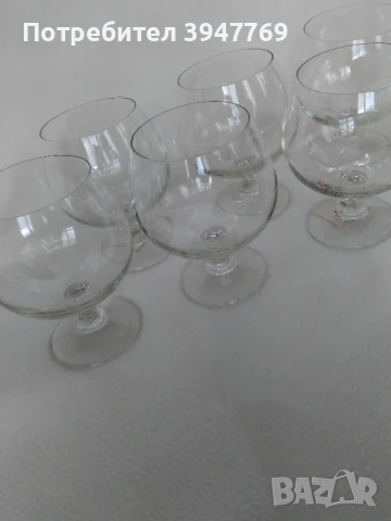 6 стъклени чаши за коняк , снимка 6 - Чаши - 51379100