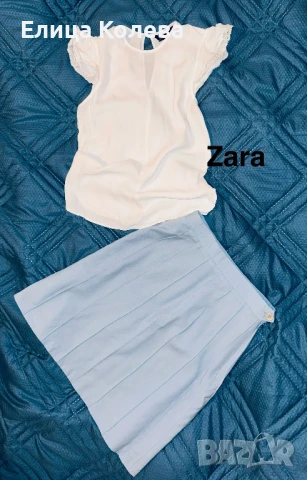 Елегантна пола и Zara бял топ за момиче 10 г