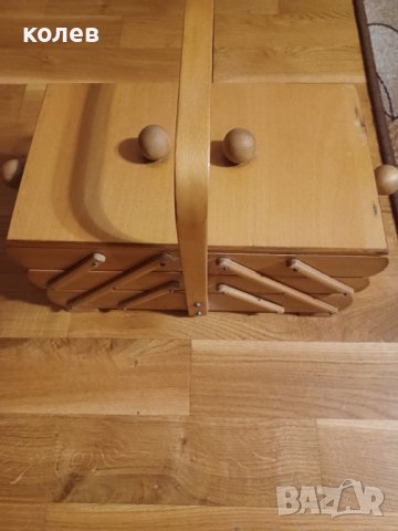 Дървена сгъваема кутия, снимка 3 - Кутии за съхранение - 41690260