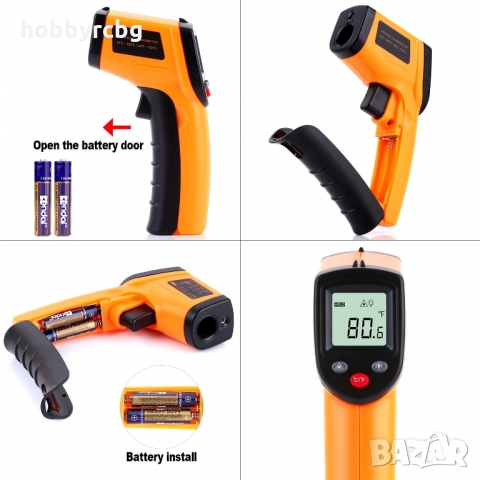 Безконтактен инфрачервен термометър с обхват -50 – 400 °C, снимка 5 - Други инструменти - 36035047