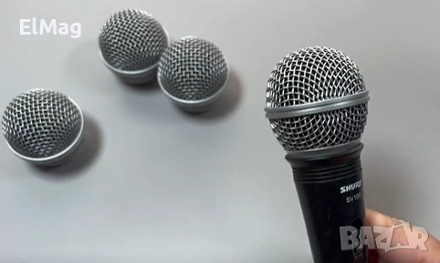 Метална решетка (глава) за микрофон, снимка 4 - Микрофони - 53611155