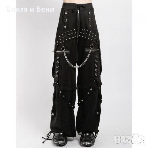 уникален сайбър пънк готик панталон Tripp NYCMonster Stud Pants, снимка 6 - Панталони - 34351485