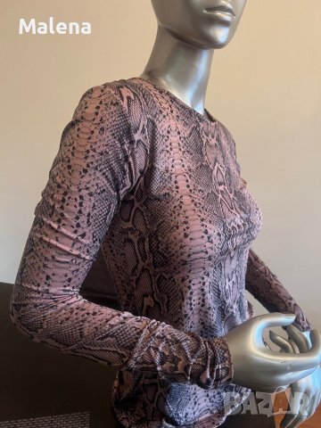 Дамска блуза със змийски принт !, снимка 4 - Блузи с дълъг ръкав и пуловери - 40057216