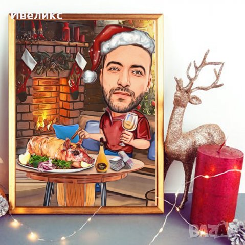 Коледна КАРИКАТУРА коледа , снимка 5 - Картини - 38731548