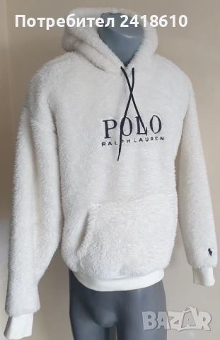 POLO Ralph Lauren Pile Fleece Jumper Hoodie Mens Size S / M  ОРИГИНАЛ! Мъжко Горнище!, снимка 13 - Спортни дрехи, екипи - 52881468