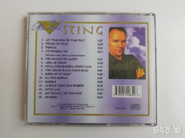 Sting – Best Ballads - матричен диск музика, снимка 2 - CD дискове - 56404934