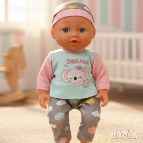 Кукла бебе 12 инча, която яде, пие и пишка – забавление и грижа за всяко дете, снимка 2 - Кукли - 52930942