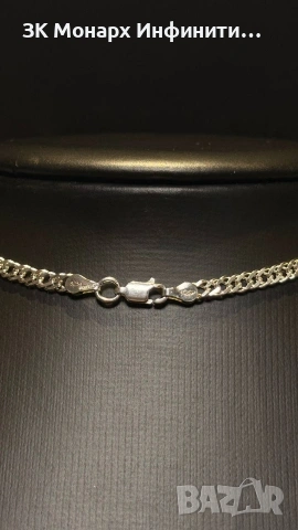 сребърен ланец , снимка 4 - Колиета, медальони, синджири - 48182790