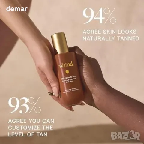 Whind Marrakech Sun Body Mist – мъгла мист за тяло с хиалуронова киселина, снимка 4 - Козметика за тяло - 55871313