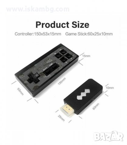 4K БЕЗЖИЧНА HDMI РЕТРО TV КОНЗОЛА С 621 ИГРИ - код 2843, снимка 6 - Други игри и конзоли - 33914972