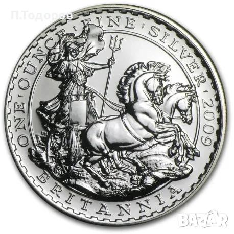 Сребро 1 oz Британия 2009