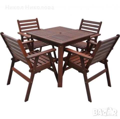 Градински комплект Tirora Muhler Meranti – 5 части 