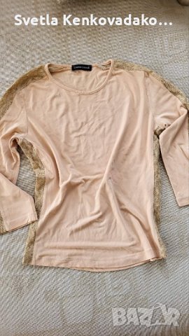Блуза с дантела през ръкава, снимка 1 - Блузи с дълъг ръкав и пуловери - 41319904