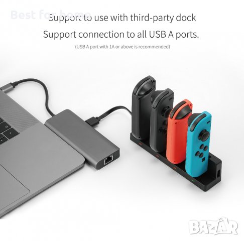 Докинг станция за зареждане GuliKit за Nintendo Switch JOY-CON, снимка 11 - Аксесоари - 39124205