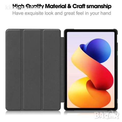 Кожен калъф за Xiaomi Redmi Pad 2 Pro със Стенд, вкл. Протектор- 6 Цвята, снимка 5 - Калъфи, кейсове - 52420511