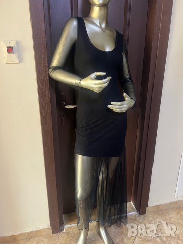 Официална дълга рокля с дантела/мрежа., снимка 5 - Рокли - 37713206