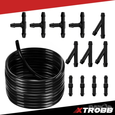 Ремонтен комплект маркуч за пръскалки на чистачки + тройници и снадки, снимка 5 - Аксесоари и консумативи - 53833926