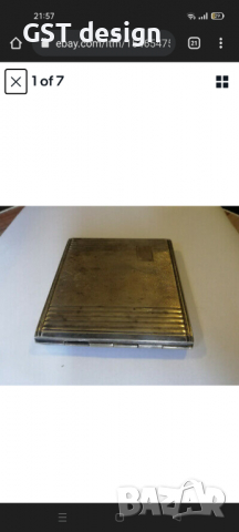 Рядка Стара Антика Табакера Цигари Германия Немска Robert Kraft 1910-40 маркировка , снимка 1