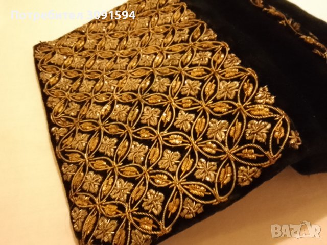 РЯДКА Винтидж чанта,портмоне със златна сърма , снимка 4 - Други ценни предмети - 41589974