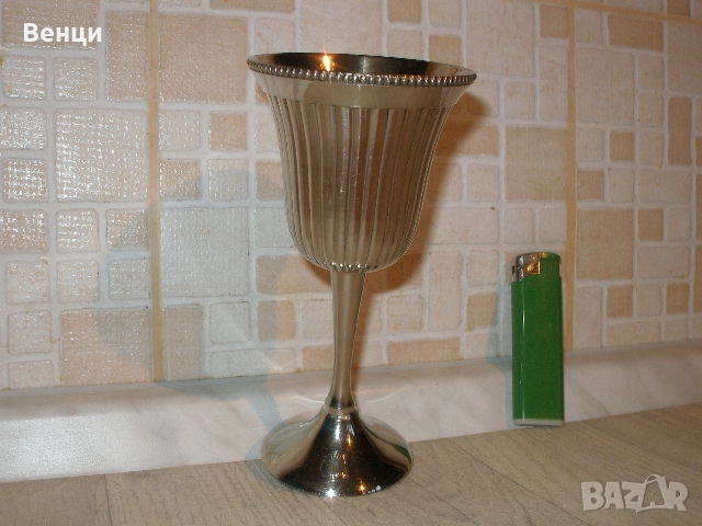 Месингова Посребрена Чаша, снимка 7 - Антикварни и старинни предмети - 52686838