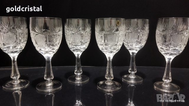 кристални чаши за вино , снимка 5 - Антикварни и старинни предмети - 52862031