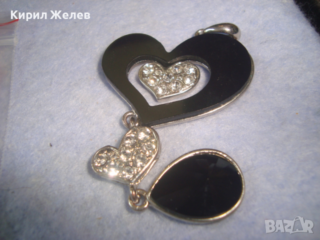 МОДНА КРАСИВА КРИСТАЛНА АРТ ПОСРЕБРЕНА ВИСУЛКА 1473г, снимка 4 - Колиета, медальони, синджири - 36290677